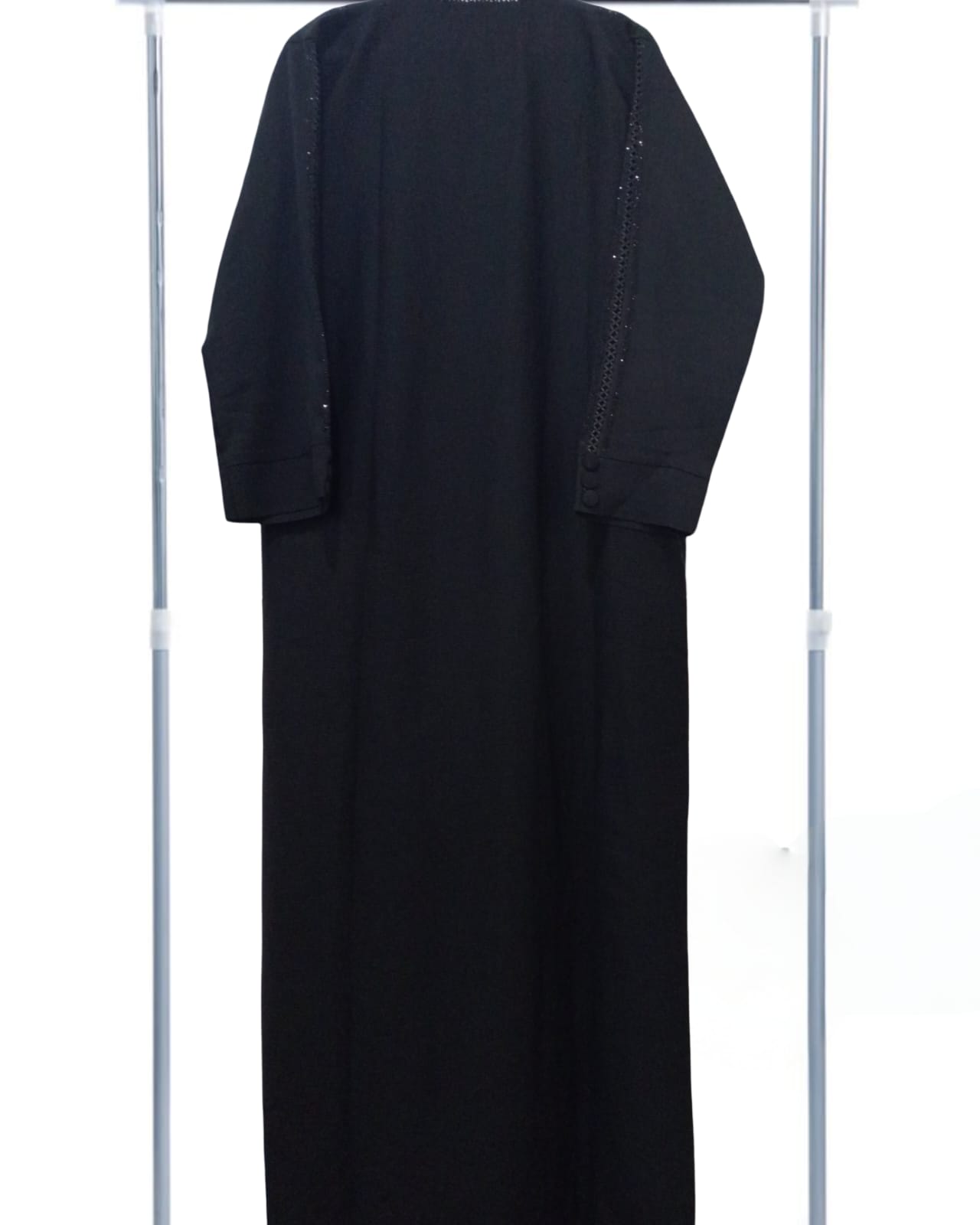 Glam Black Sequin Abaya | Luxury Evening Black Abaya  