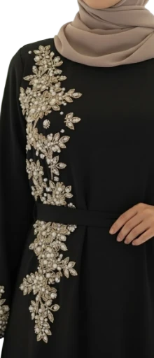 Black Embellished Abaya for Women – Modest Wear Abaya & Casual Style