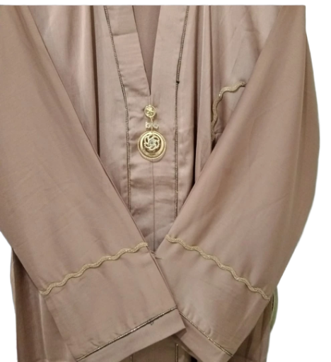 Golden Luxe Silk Abaya | Elegant Soft Premium Abaya