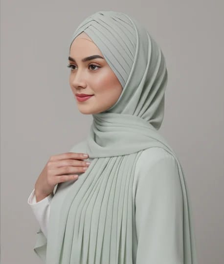 Mint Green Chiffon Hijab – Fresh & Soft Everyday Hijab