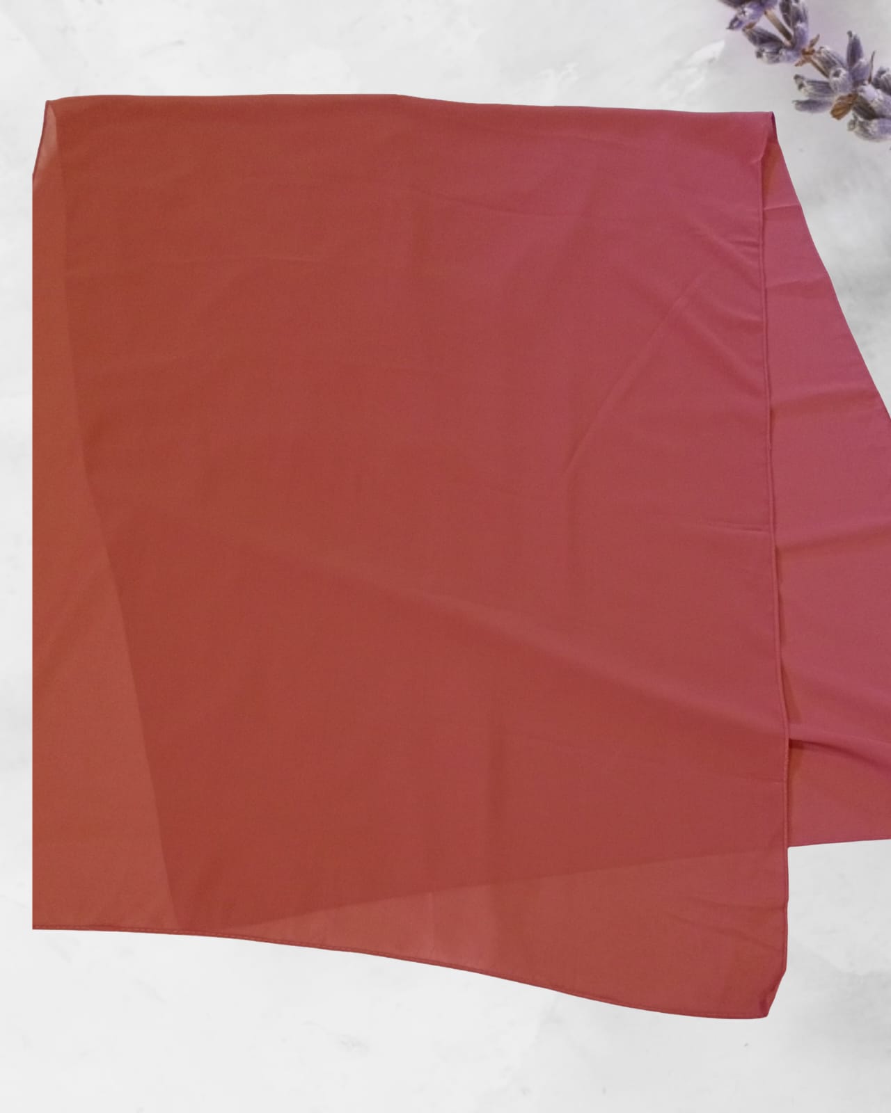 Terracotta Chiffon Hijab – Warm & Stylish Modest Scarf
