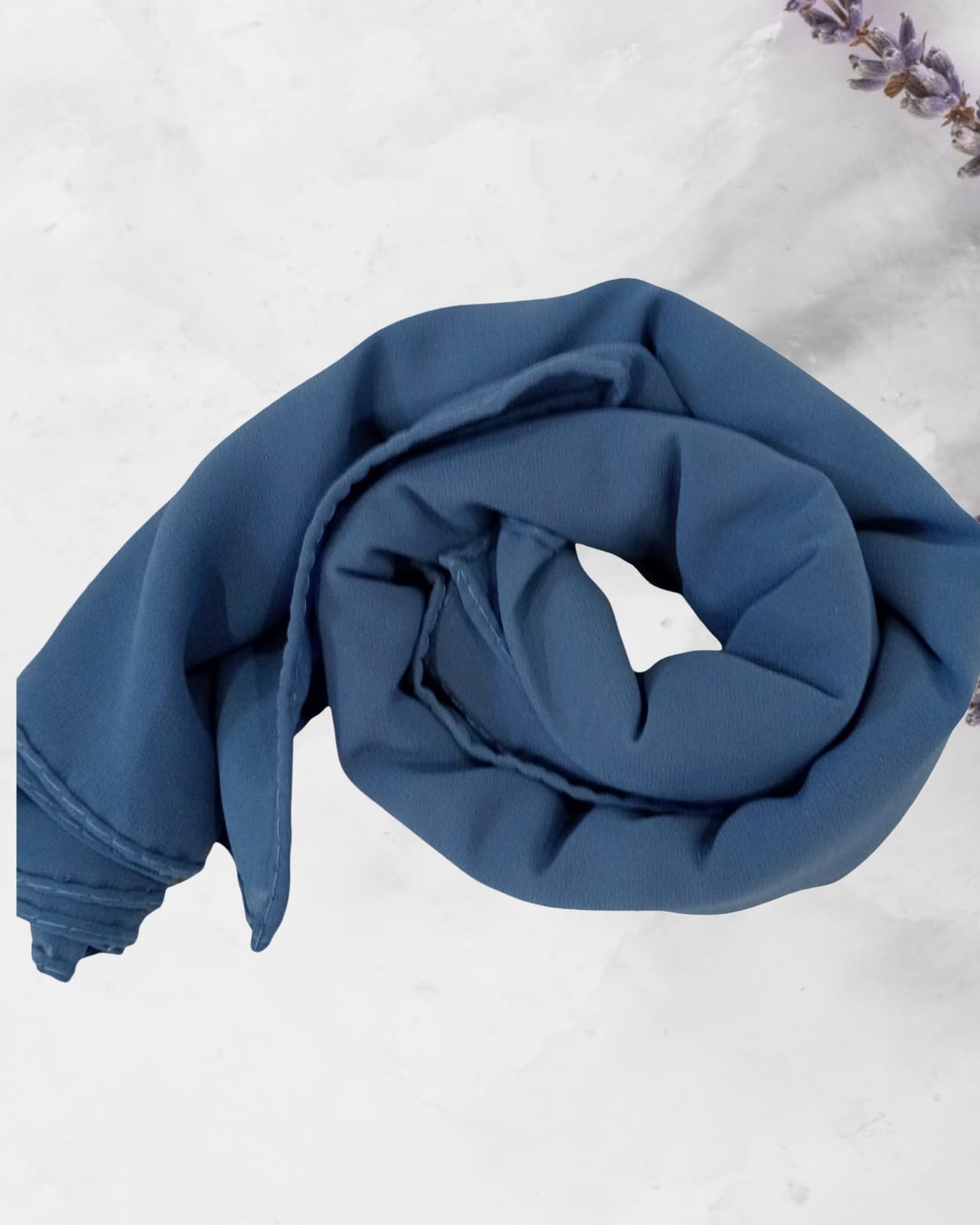 Blue Chiffon Hijab – Lightweight Everyday Scarf