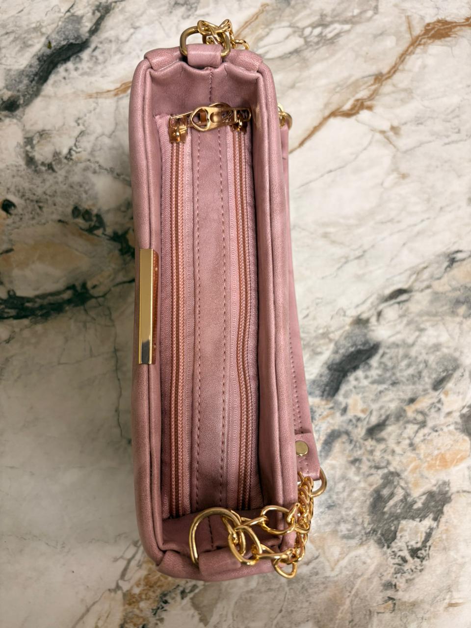 Heightsmart Pink Velvet Clutch Bag