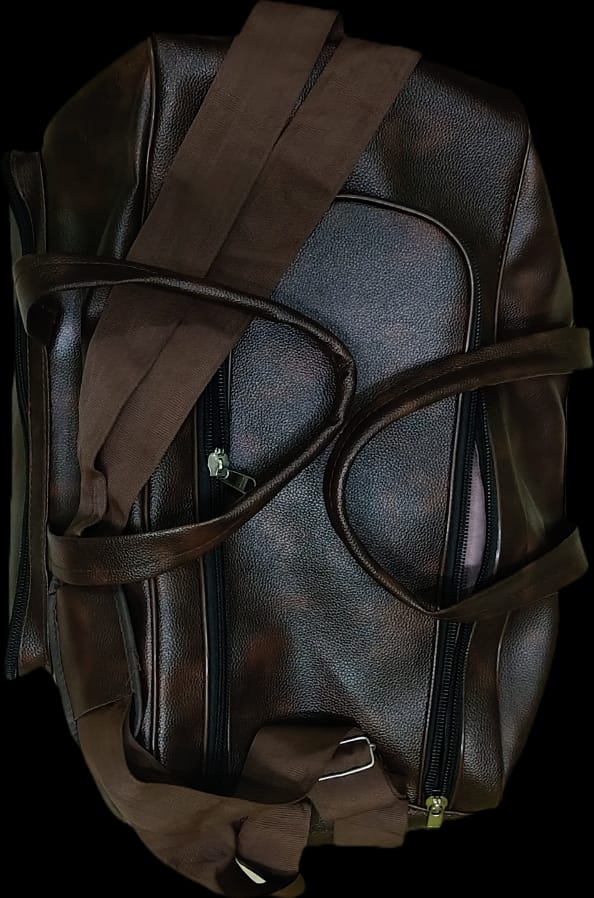 Leather Travel Duffel Bag