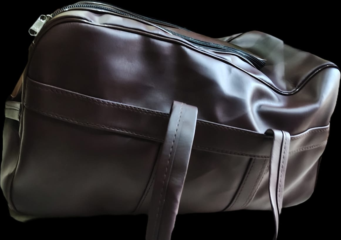 Brown Leather Toiletry Bag