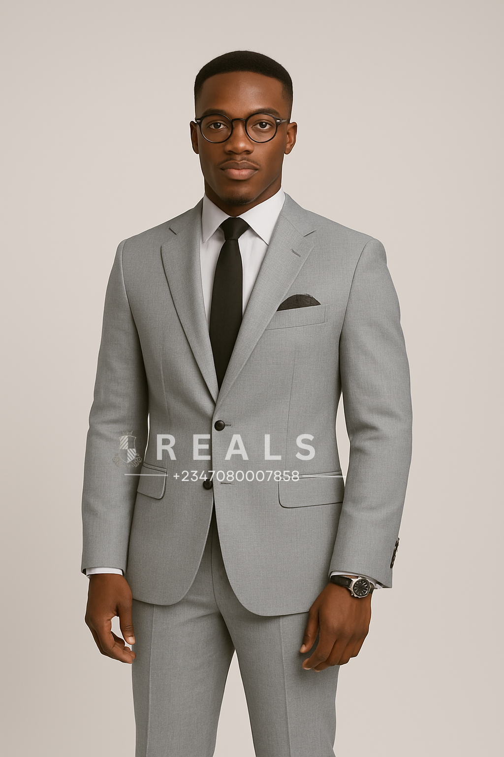 Men's Light Gray Suit