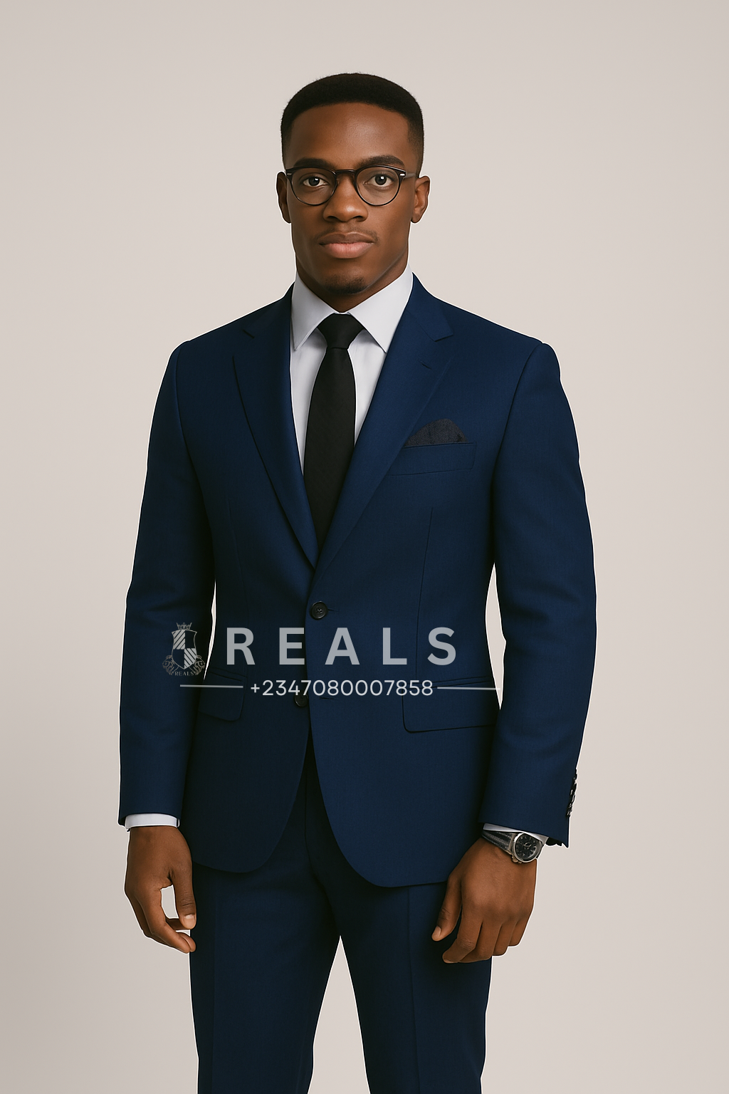 Navy Blue Men's Suit