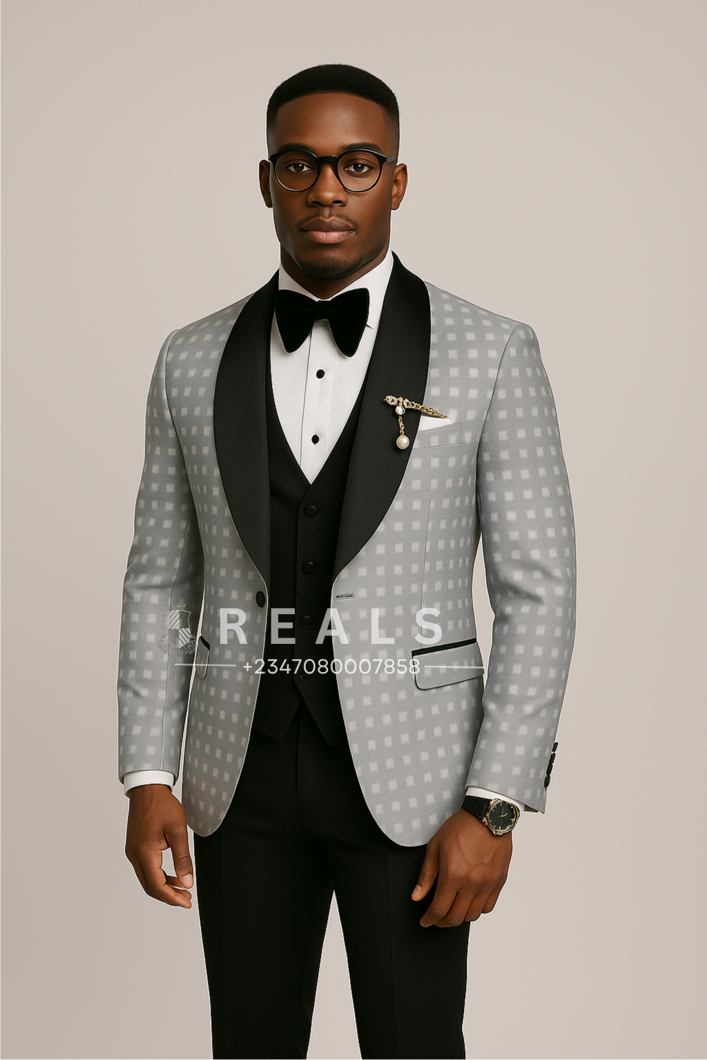 Elegant Grey 3piece Tuxedo