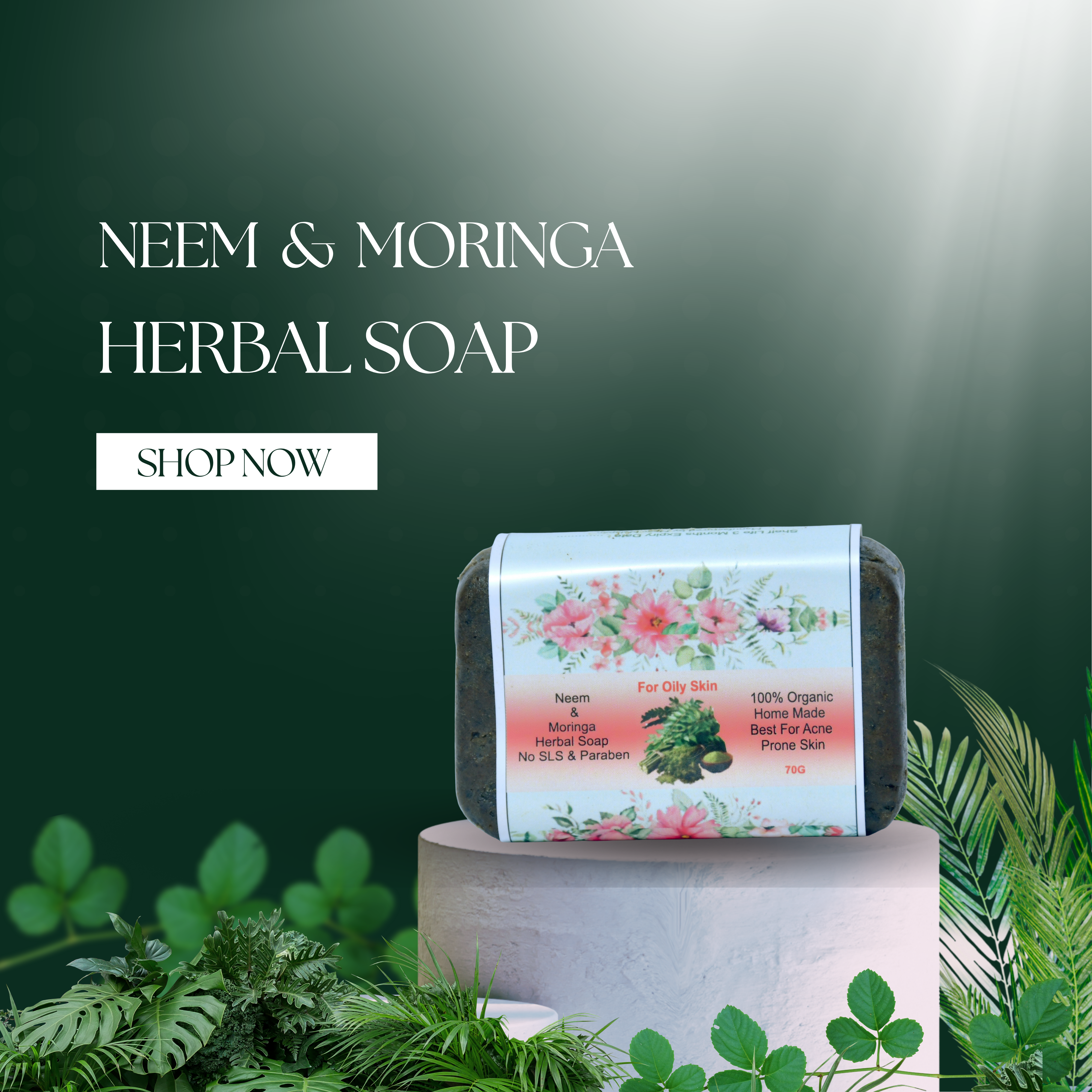Neem & Moringa Herbal Soap