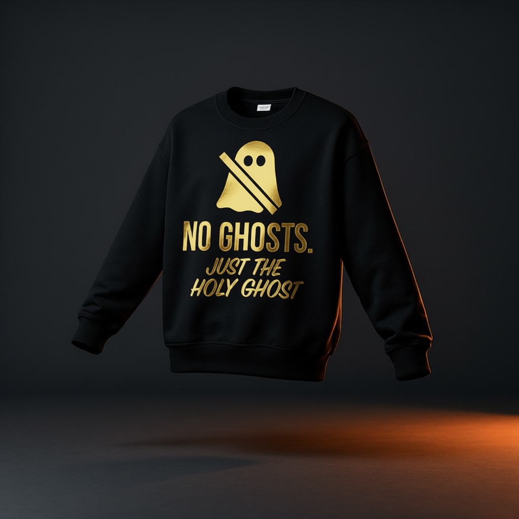 NO GHOSTS Sweatshirt — Gold Edition