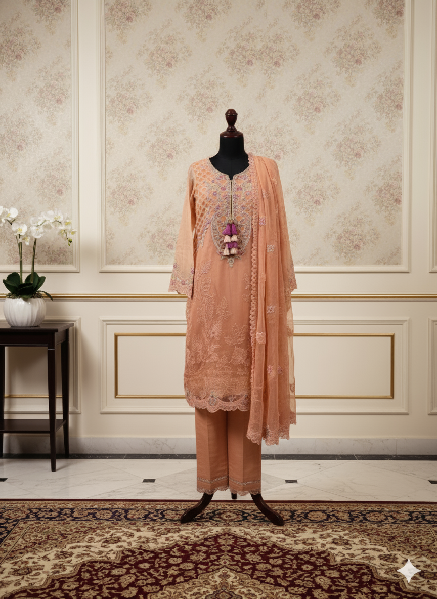 Embroidered Chiffon Suit By Zoya Ahmad 
