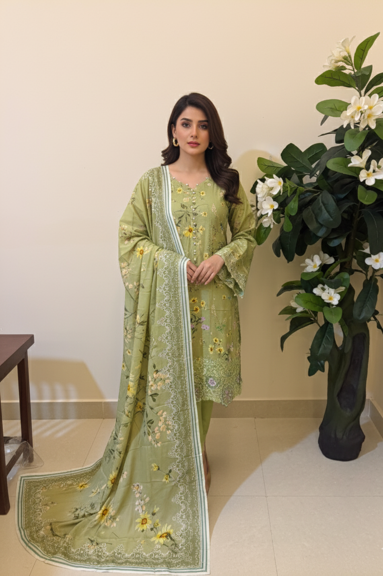 Embroidered Lawn Suit By Elma Mizaaj 