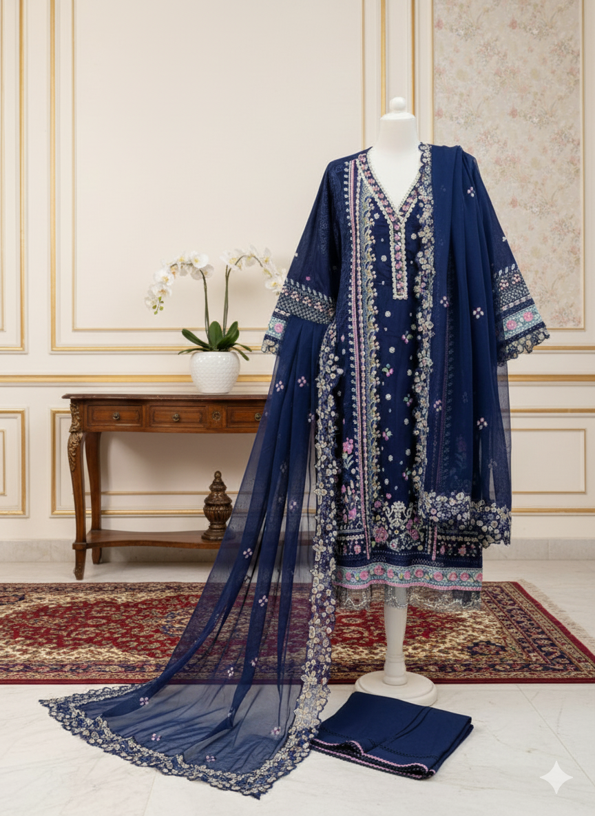 Embroidered Three-Piece Suit By Ayzel Pret 