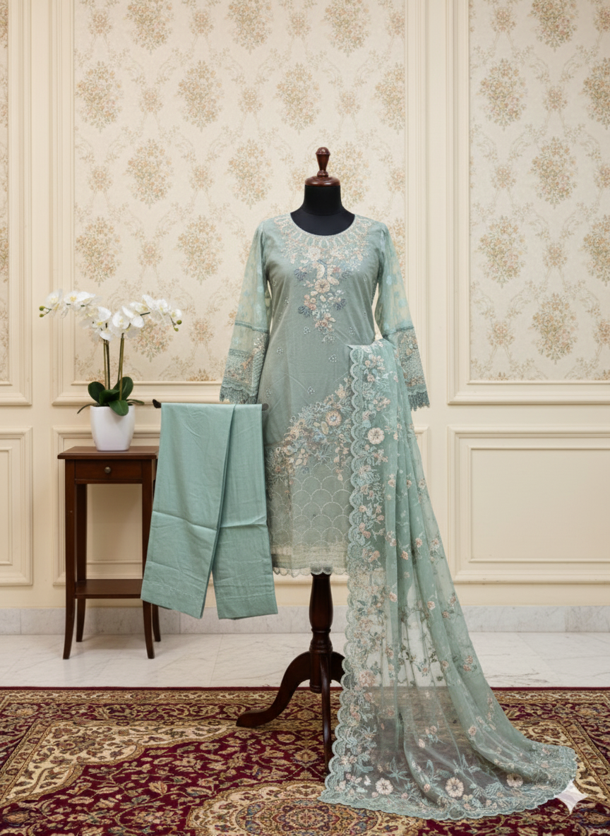 Fancy Semi Party Wear Suit By Zahra Rubab 