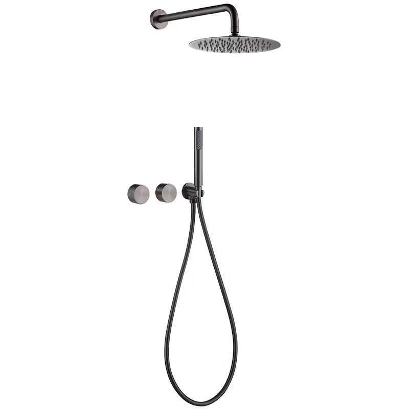 Modern black shower set