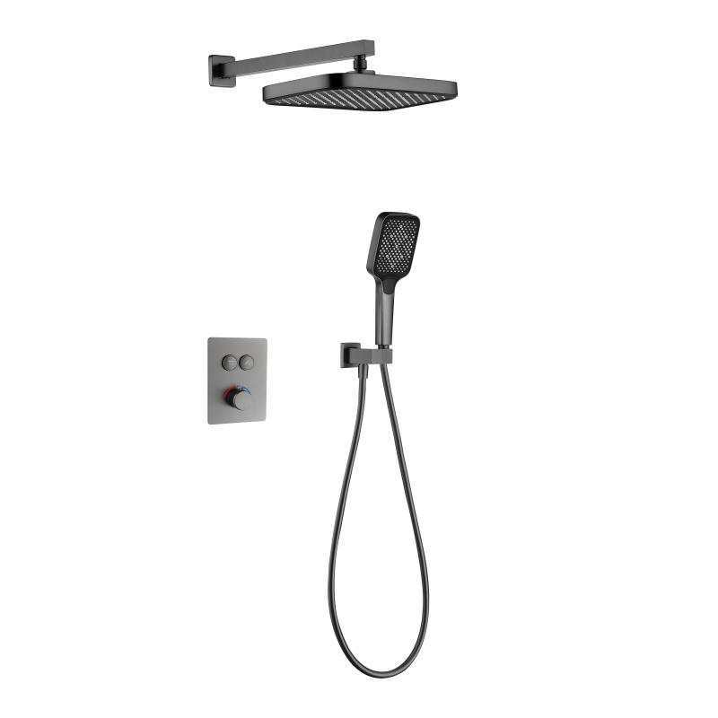 Modern Matte Black Shower Set