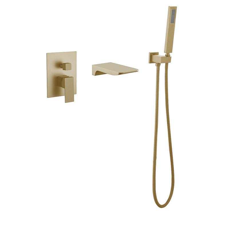 Gold Wall-Mounted Shower Set