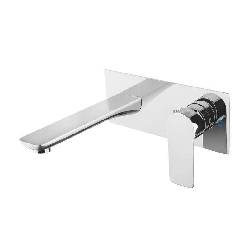 Wall-mounted bathroom faucet