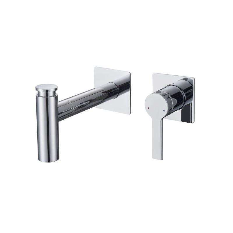 Wall Mounted Chrome Faucet Set