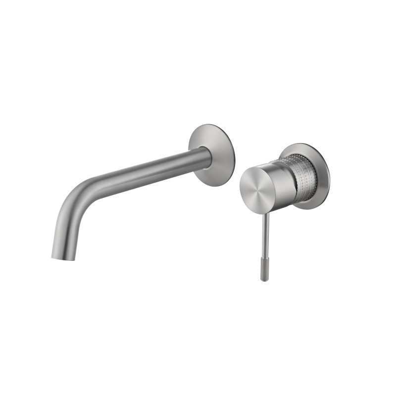 Wall-mounted stainless steel faucet