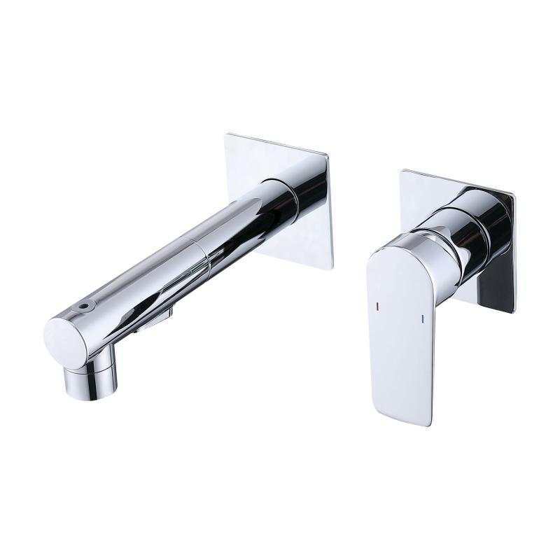 Wall-mounted Chrome Faucet Set