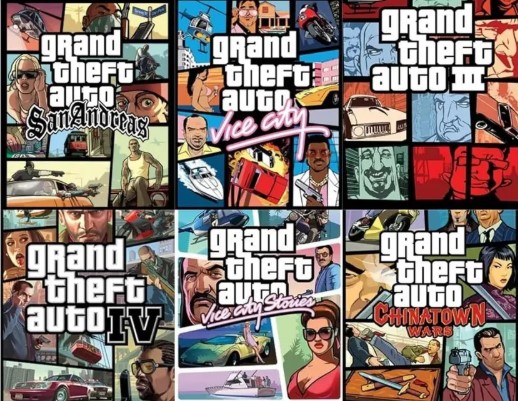 GTA San Andreas GTA 4 | 6 In 1 Combo PC Game DVD | Offline Only (2008) (PC Game DVD, for PC)