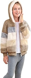 Cozy striped sherpa hoodie jacket