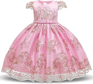 Elegant Pink Floral Baby Dress