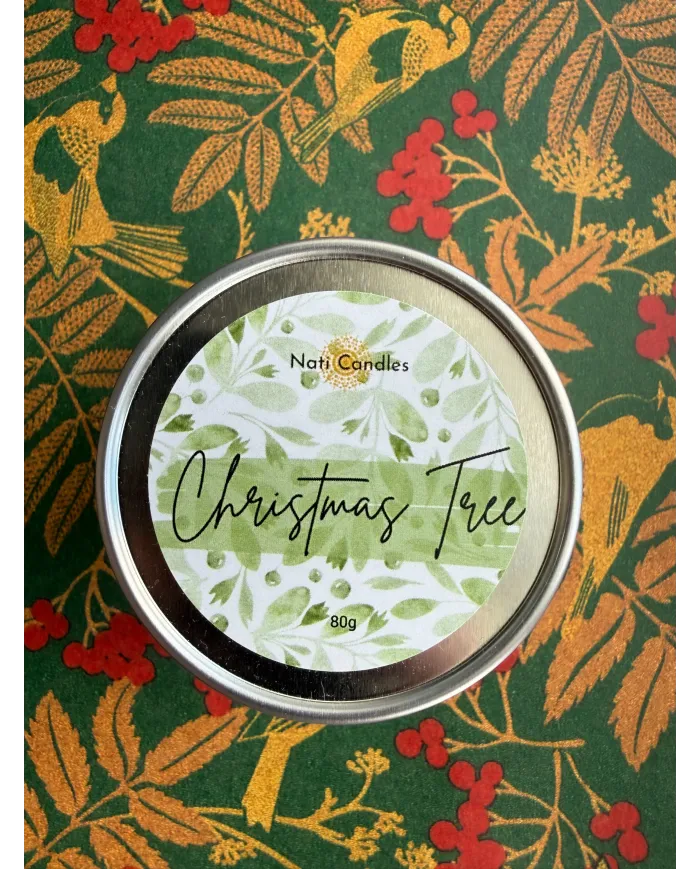 Christmas Tree Tin Candle