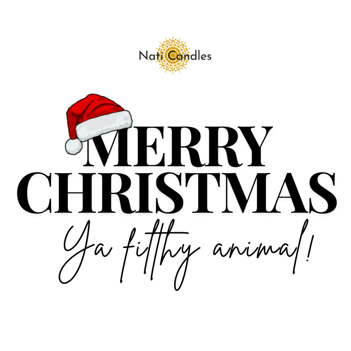 Christmas LABEL for A Candle