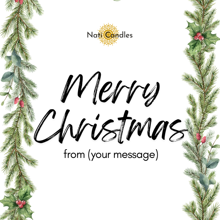 Christmas LABEL for A Candle