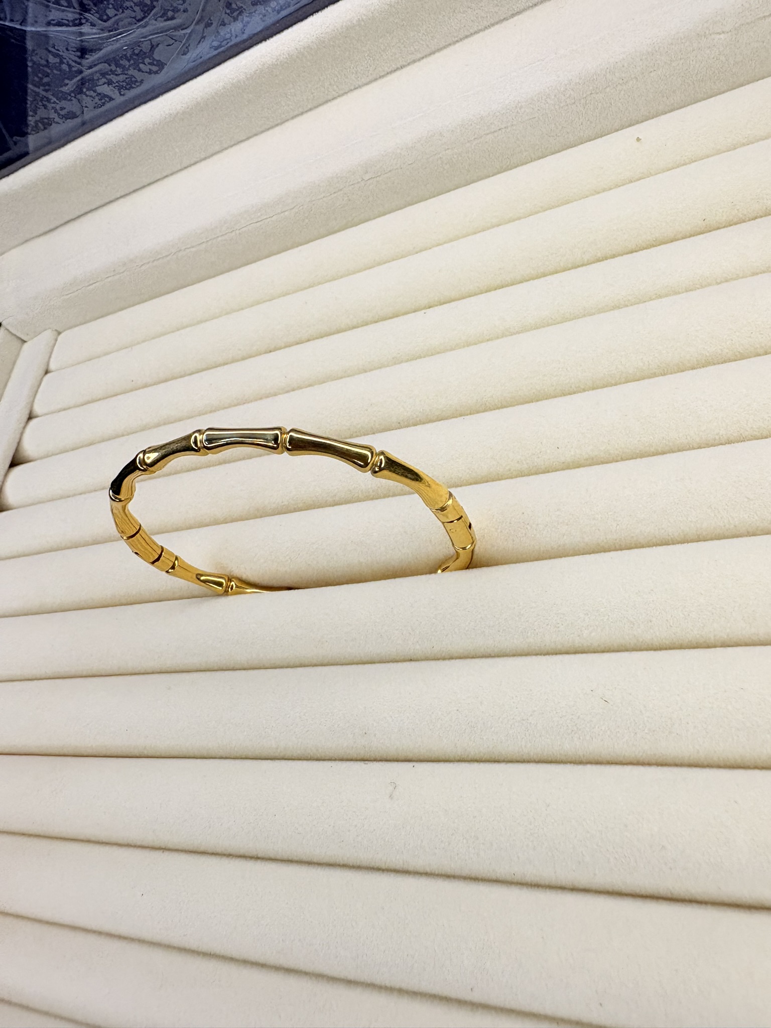 Gold Bamboo-Style Bracelet