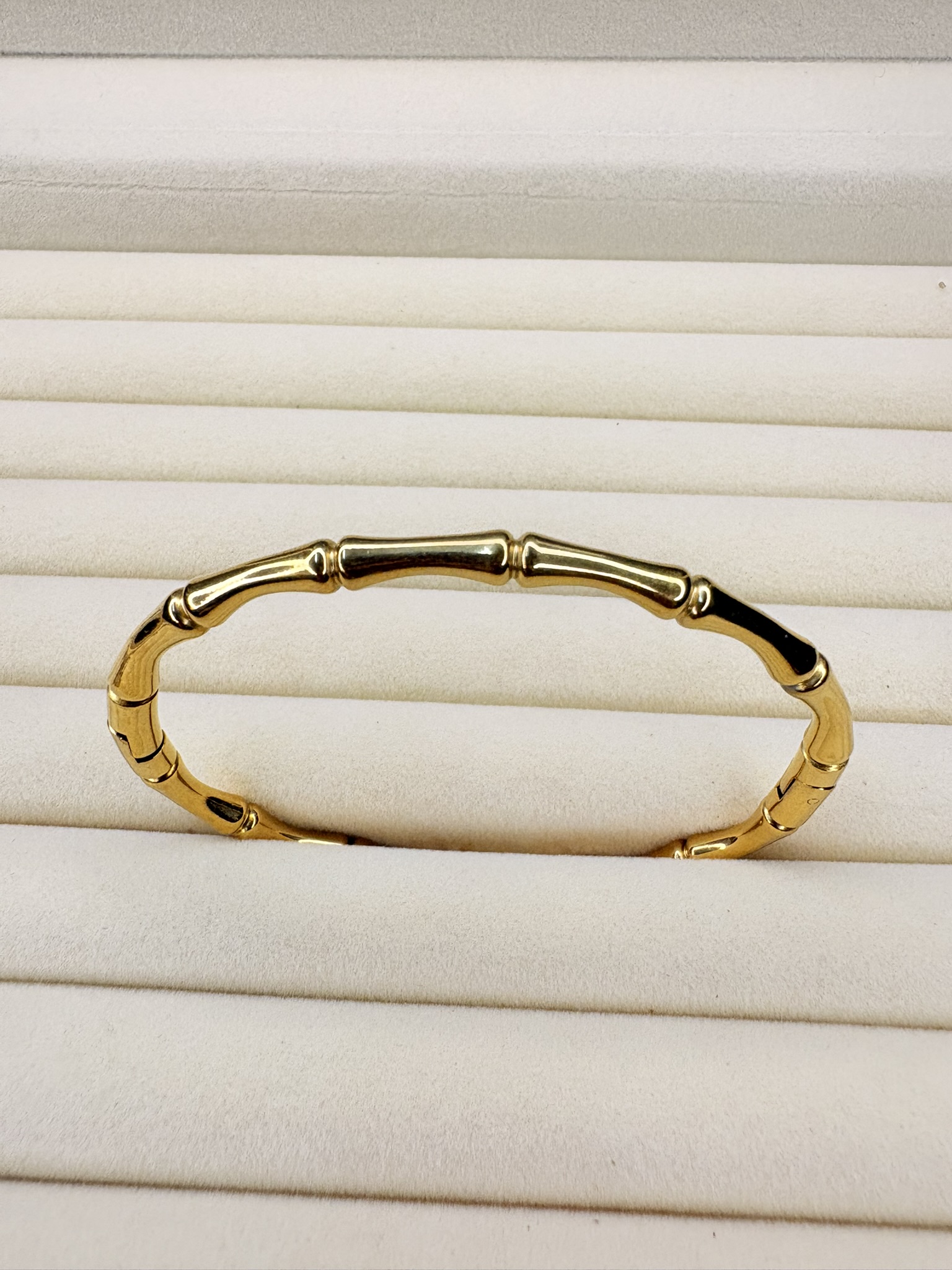 Gold Bamboo-Style Bracelet