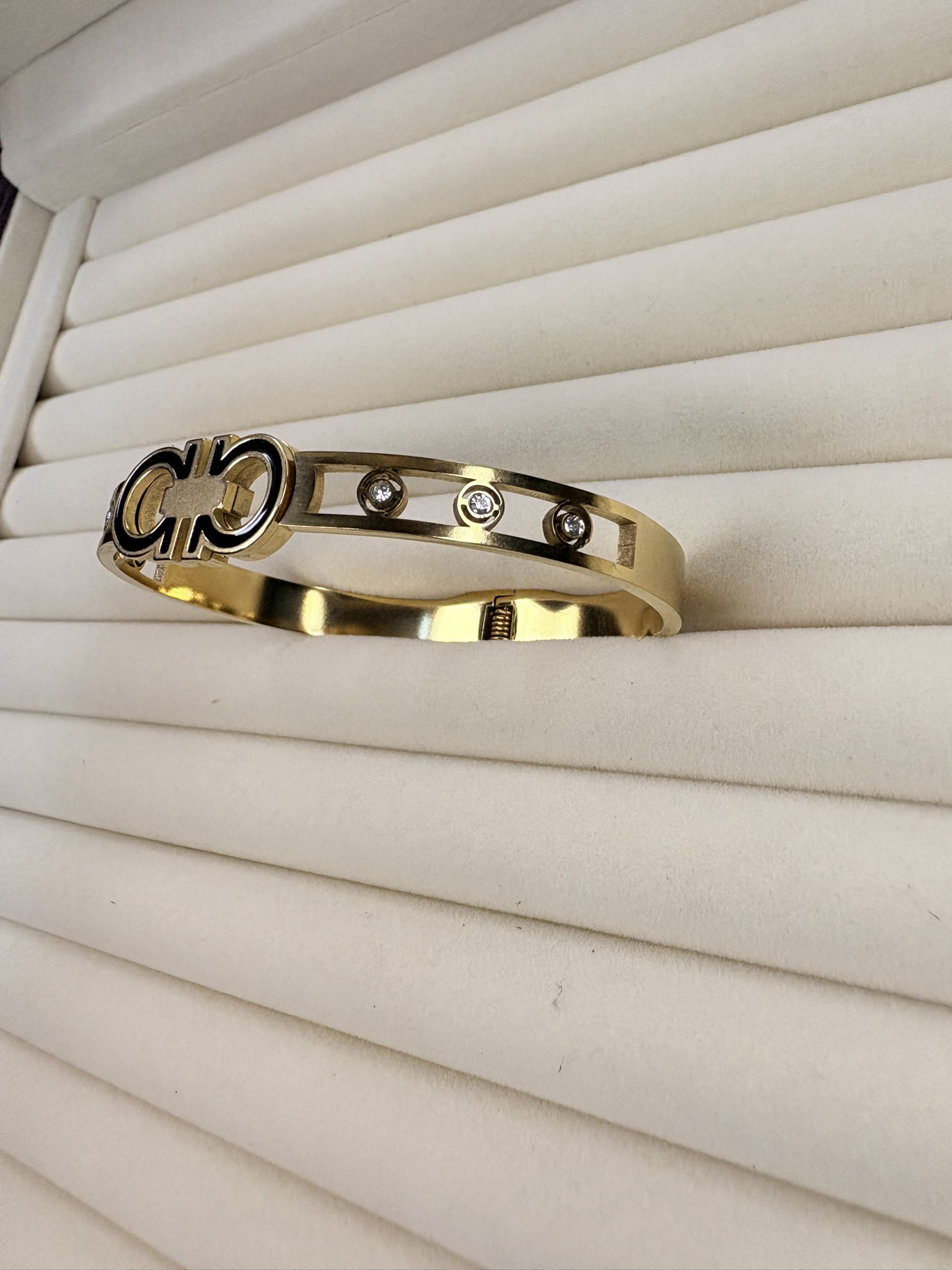 Gold Ferragamo Style Bracelet