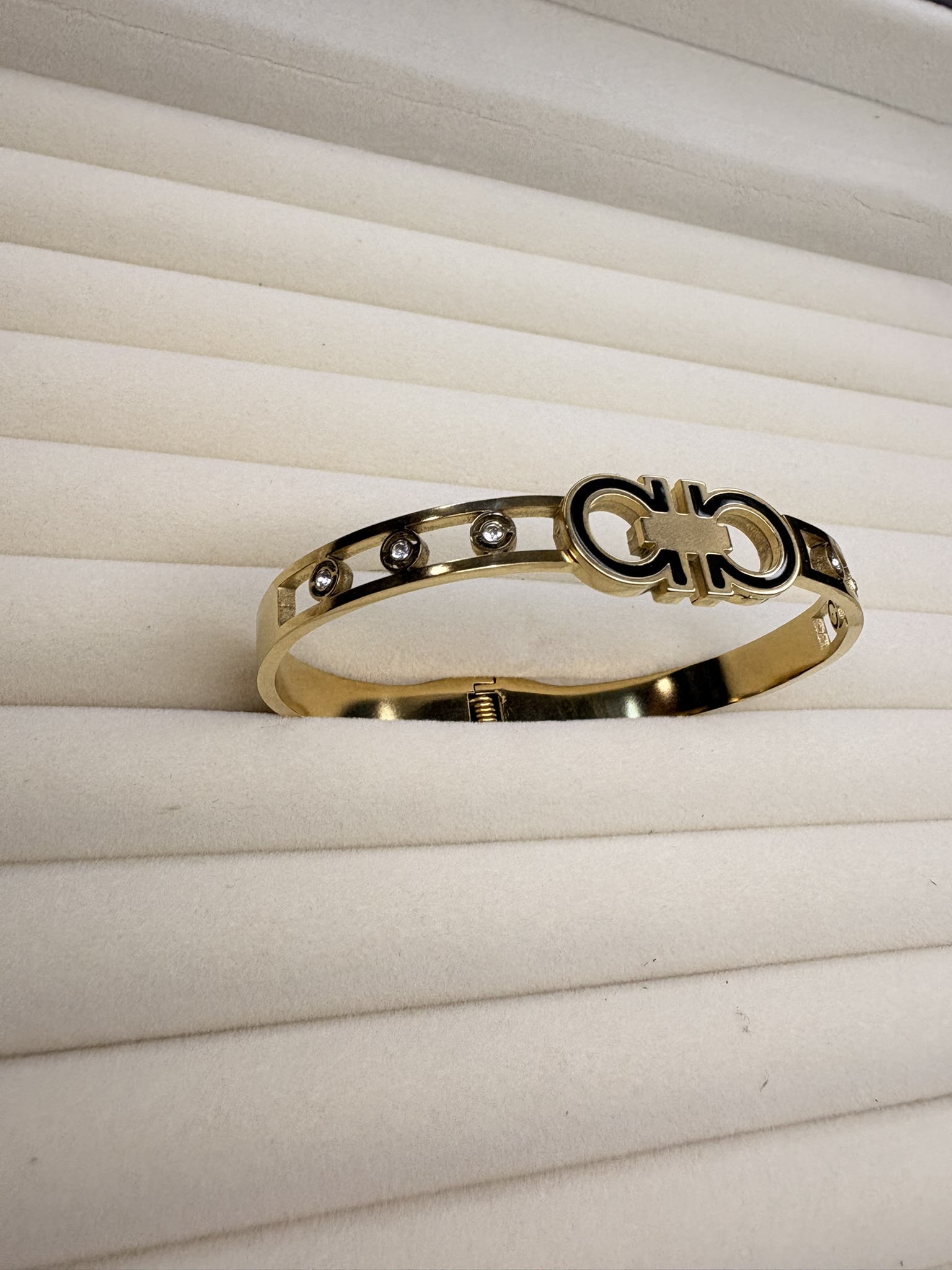 Gold Ferragamo Style Bracelet
