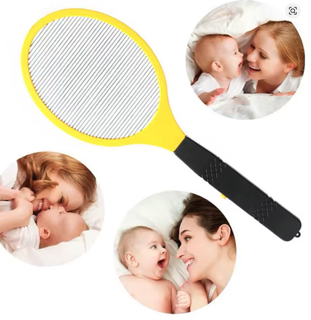 Single Layer Cordless Electric Mosquito Fly Insects Fryer Swatter Racket