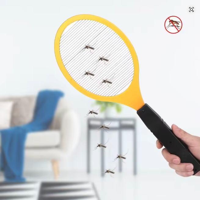 Single Layer Cordless Electric Mosquito Fly Insects Fryer Swatter Racket