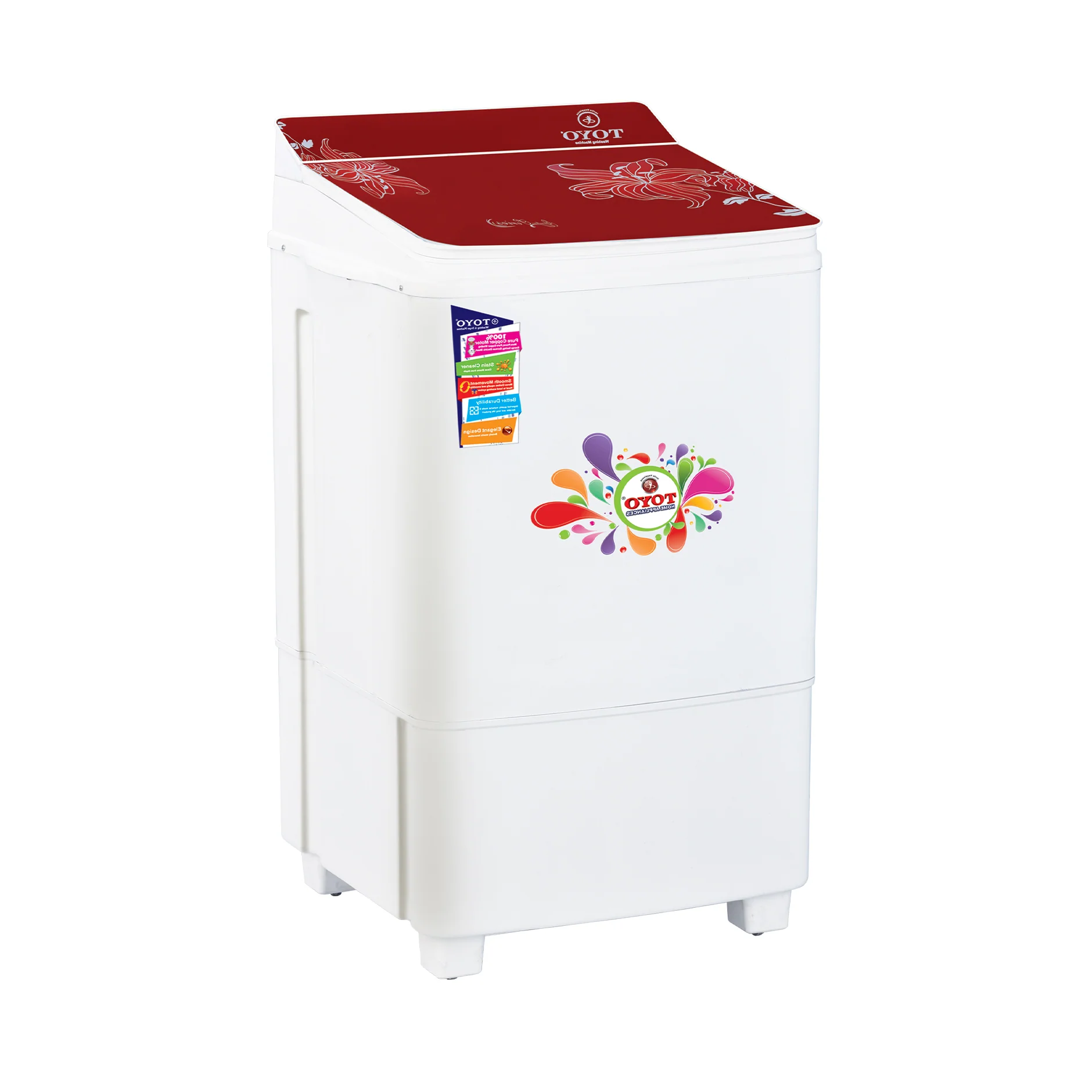 Single tub (Plastic body) Washing Machine TQ-888 Color : Black