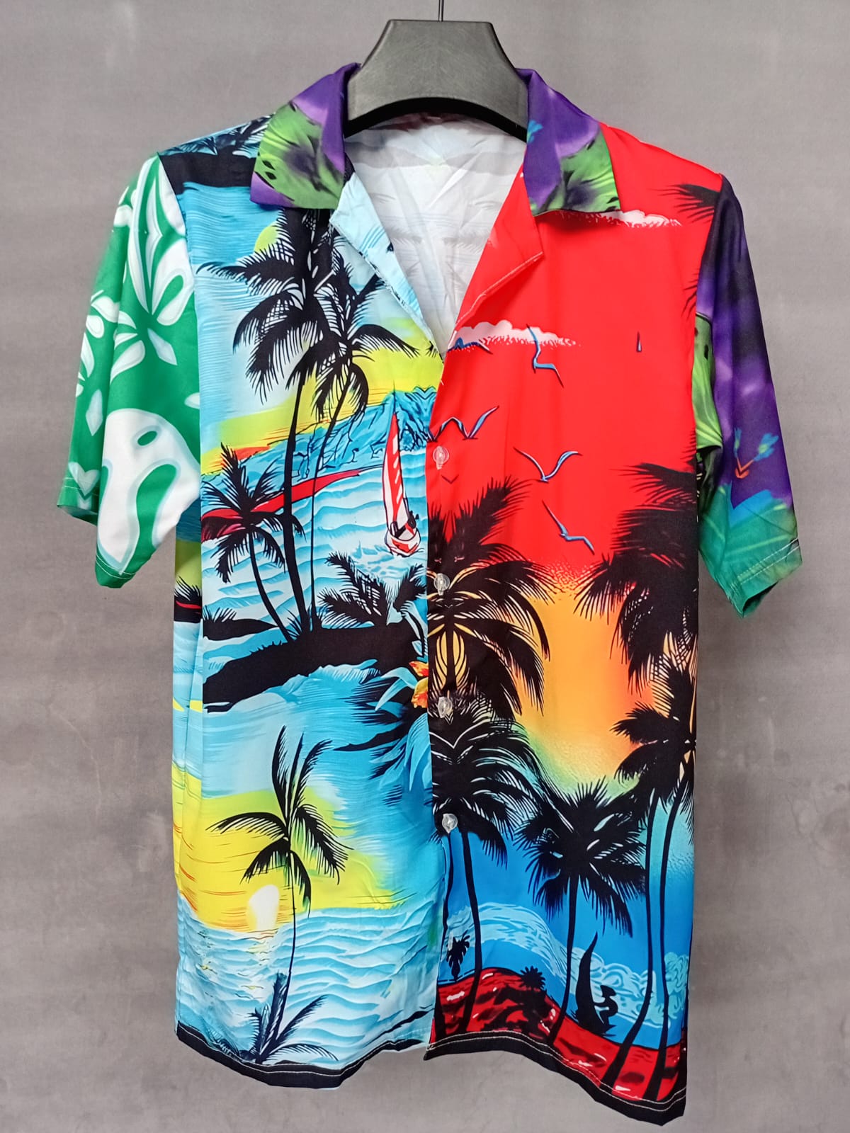 Colorful Beach Scene Hawaiian Shirt