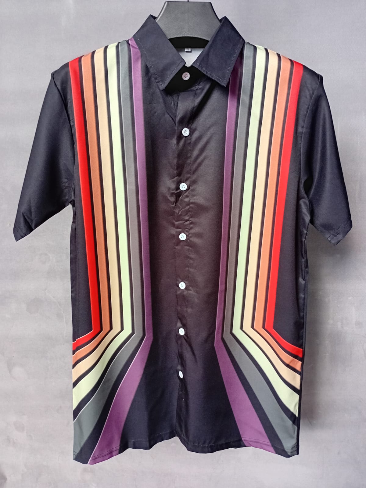 Geometric Stripe Men's Shirt