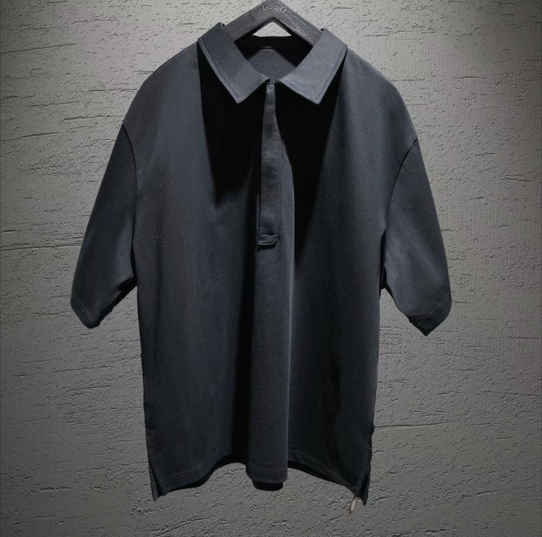 UNKIND SAINT - OVERSIZED zip Polo Shirt