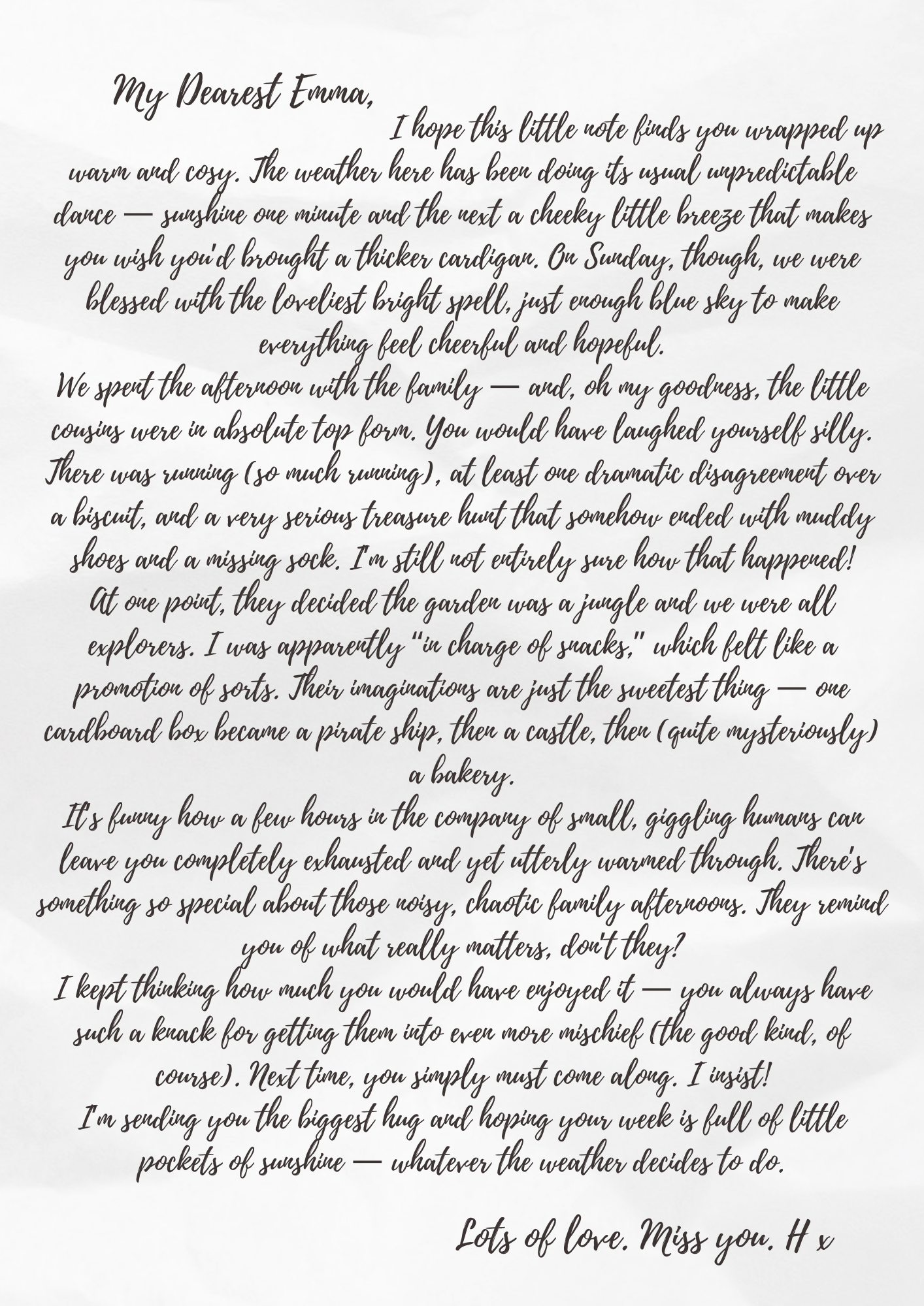 Handwritten Letter - Tell me what you want written and I will write it for you