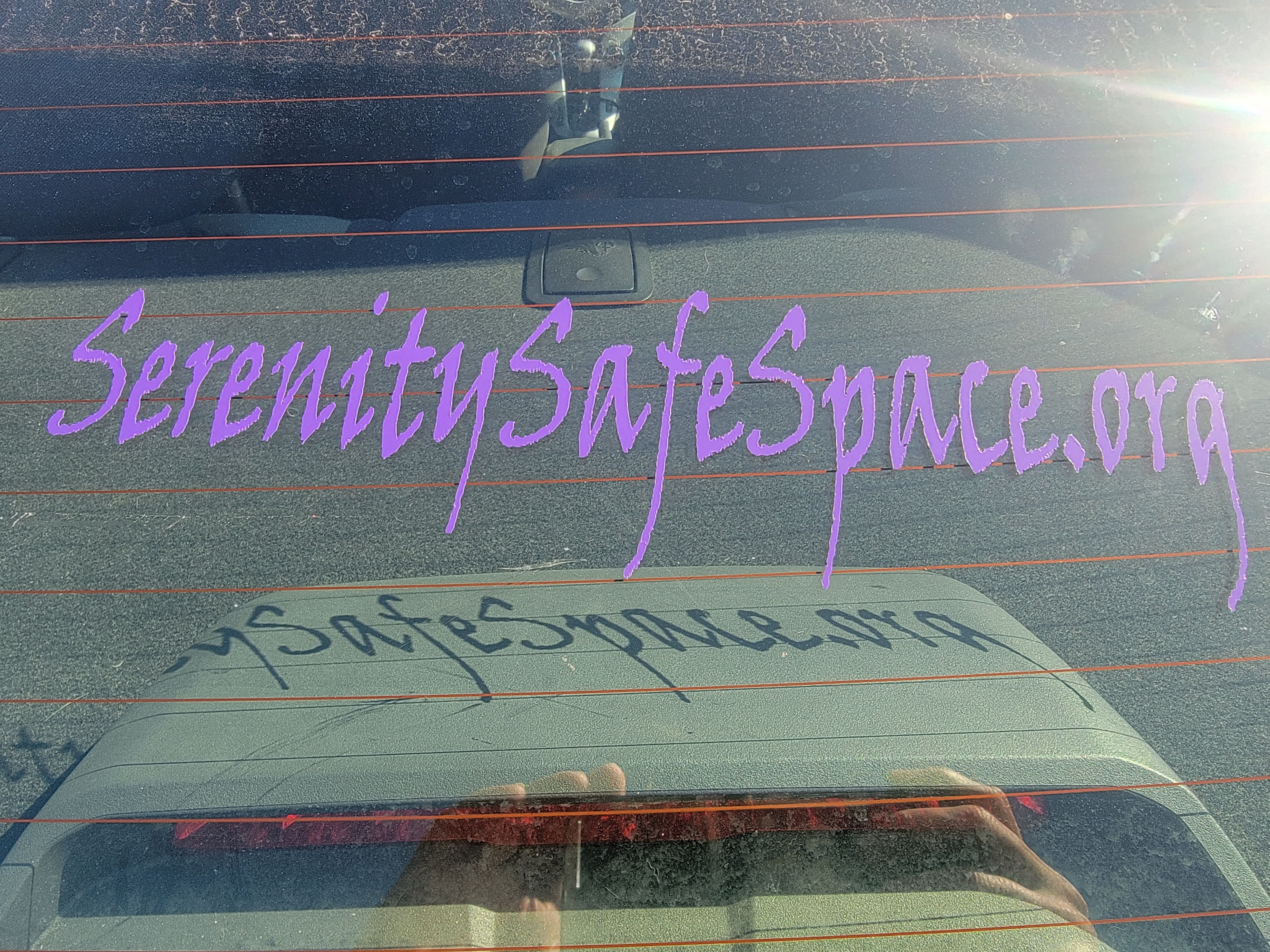 Serenity Safe Space .org Sticker 12 in by 3 in