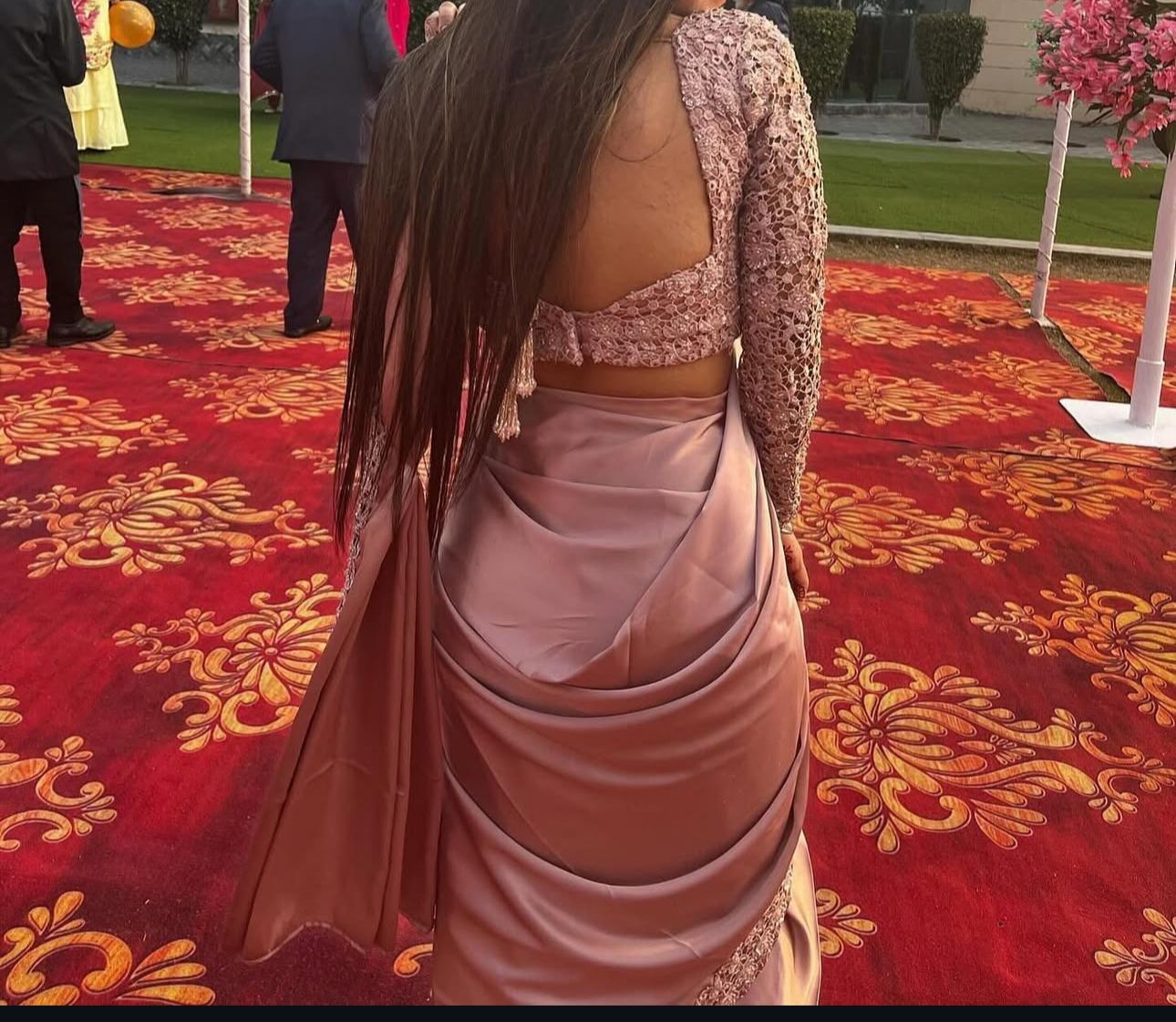 Elegant Pink Designer Saree