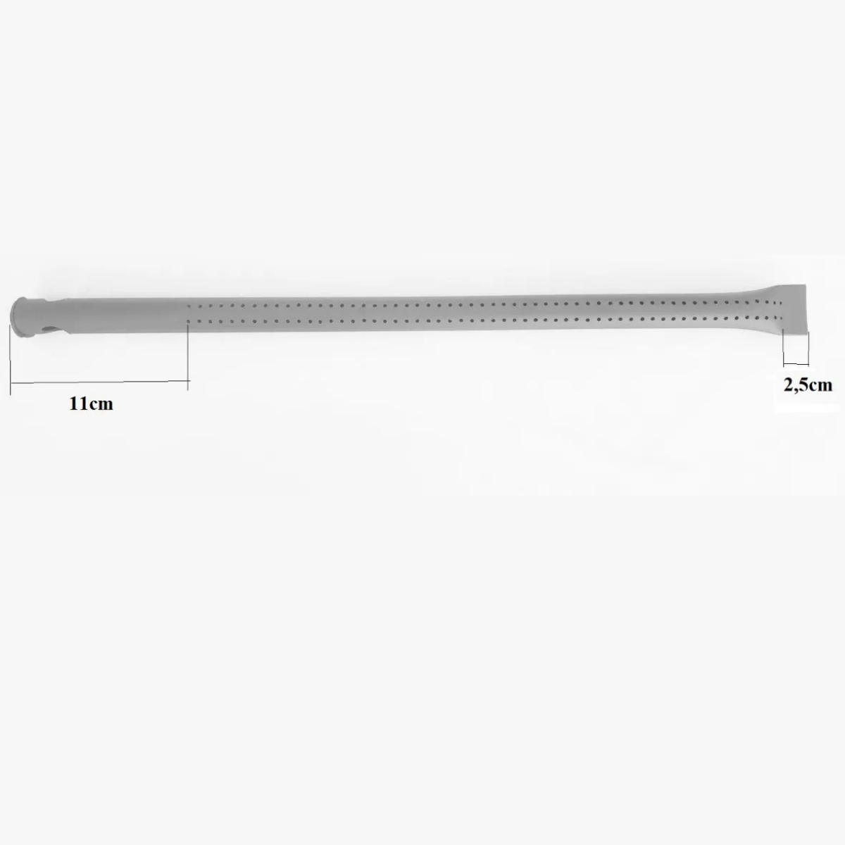 Tubo Queimador Gás Forno Lastro Reto Flauta 80cm