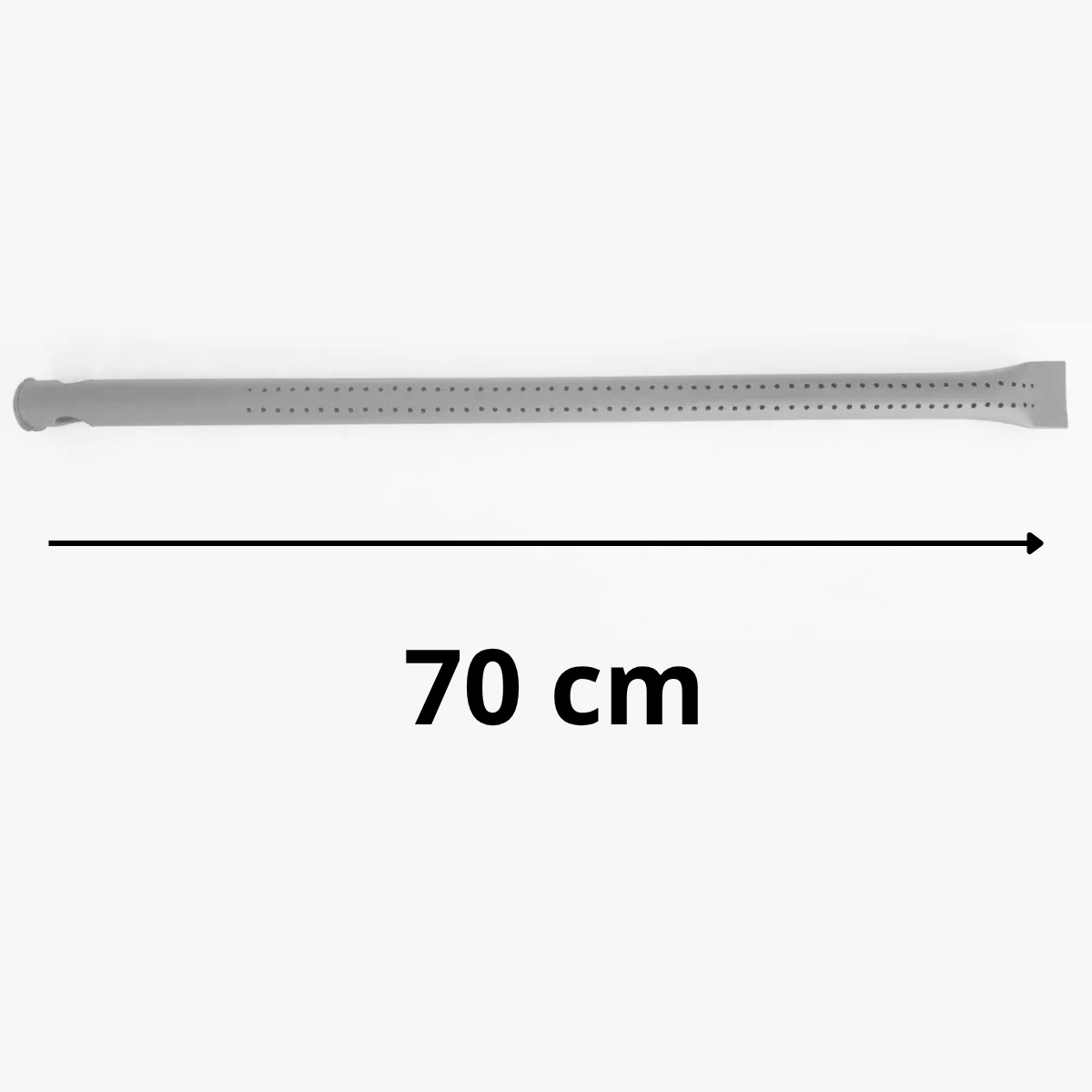 Tubo Queimador Gás Forno Lastro Reto Flauta 70cm