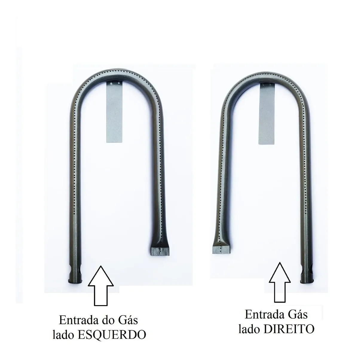 Queimador Tubular Direito Gás Em U Para Chapas Lanche Prensas 1furo