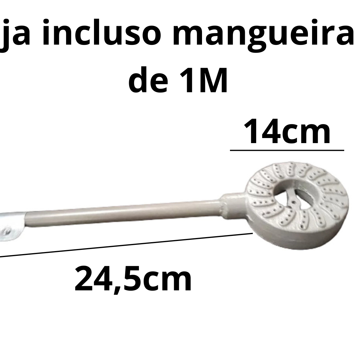 Queimador Alta Pressão Ferro Fundido 14 Cm