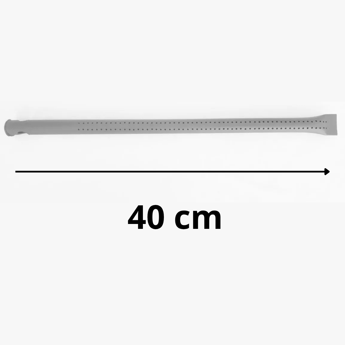 Tubo Queimador Gás Forno Lastro Reto Flauta 40cm