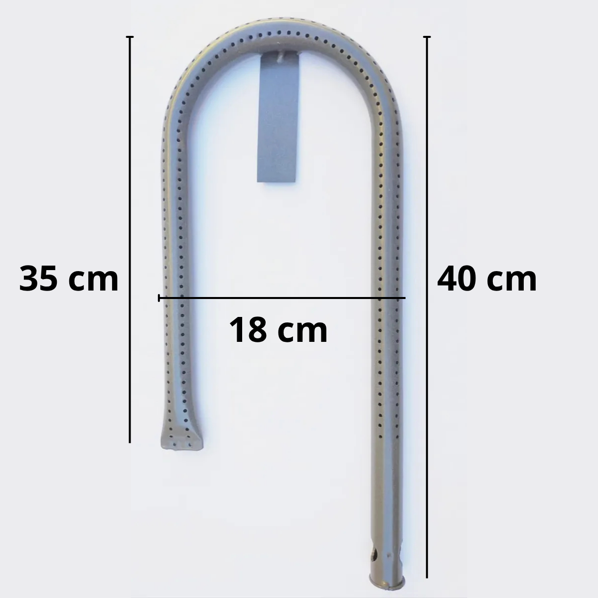 Queimador Tubular Gás Em U Para Chapas Lanche Prensas 2furos